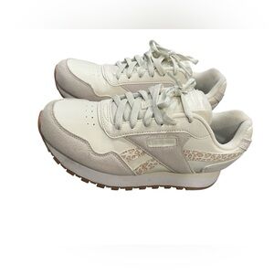Reebok Shoes Womens 8 Classic Leopard Print Sneakers AR30142W White Leather
